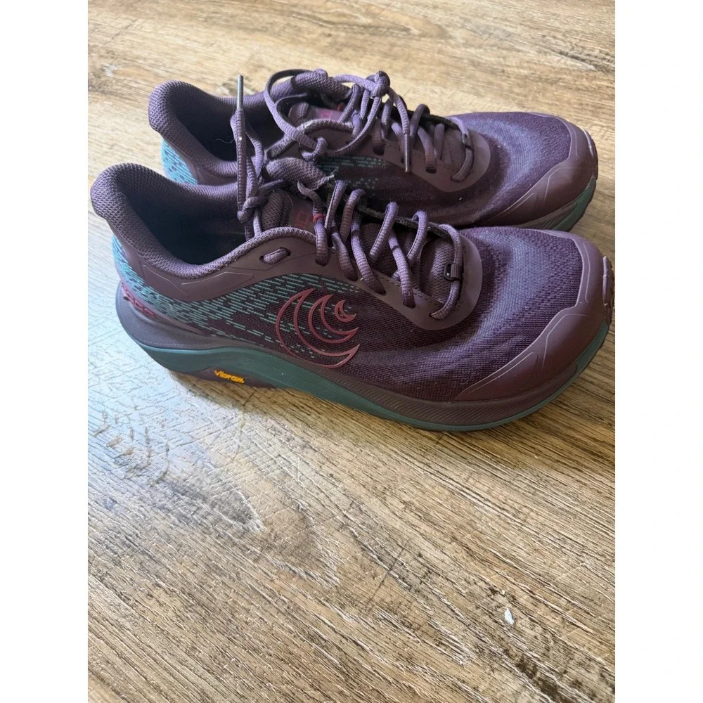 Topo Athletic MTN Racer 2 Trail Running Shoes Purple Teal Vibram Womens 9.5